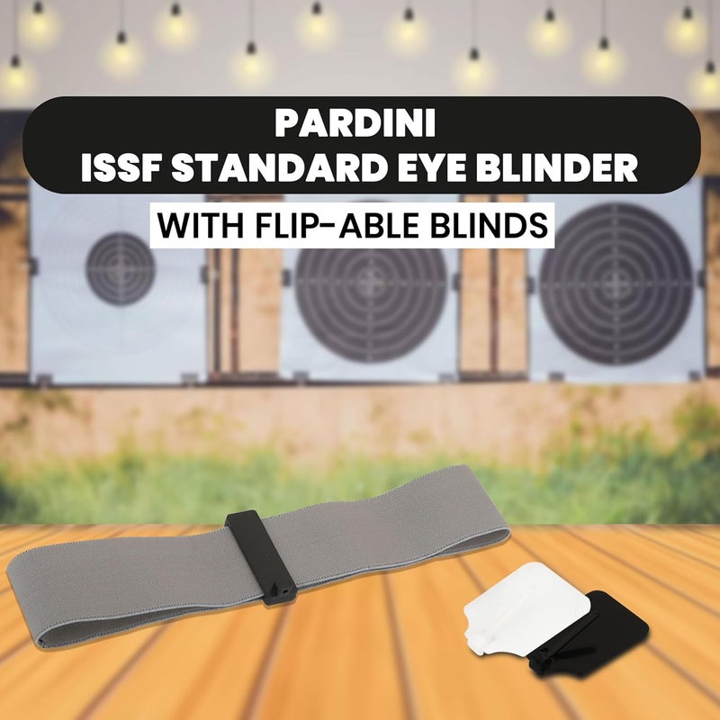 Pardini Shooting Headband Eye Blinder | Adjustable ISSF Standard Design with 2 Flippable Blinds for Archery & Pistol Sports | Enhanced Focus & Eye Protection | Lightweight & Comfortable Fit - Image 4