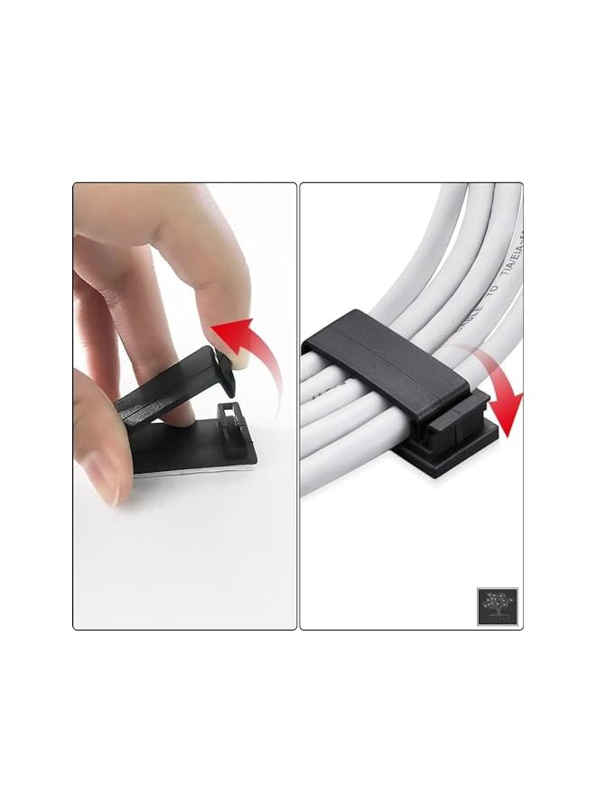 Green Tiger 274 Pcs Cable Management Kit, Cable Organizer for Home and Office. Useful for Power Cord, USB Cable, TV Cable, PC, Desktop Cable clips bundle, Cable Management Clips - Image 5