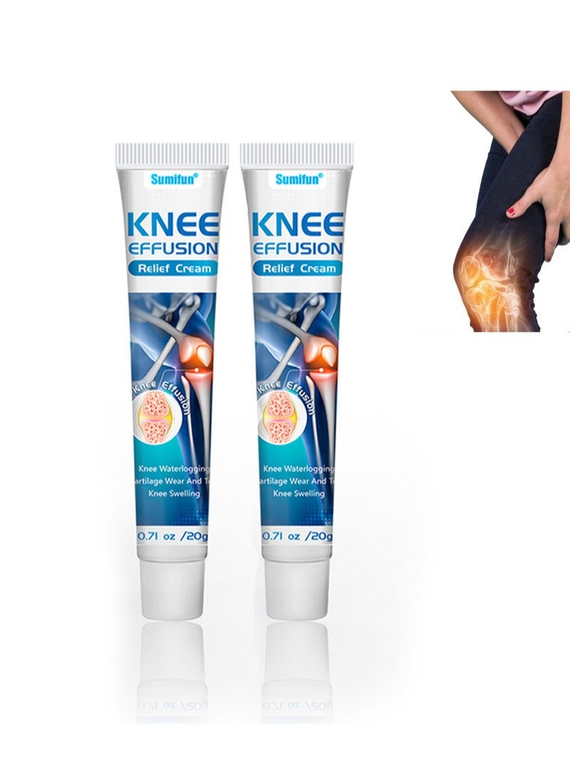 Sumifun 2Pcs Knee Effusion Relief Cream，Pain Relief，Natural Joint Relief Gel for Neck，Waist，Back，Hands，Feet and Legs（20g+20g） - Image 1