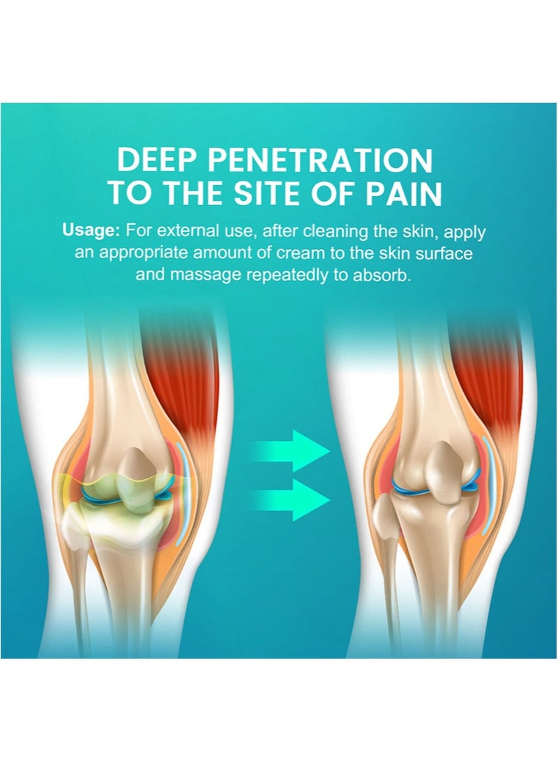 Sumifun 2Pcs Knee Effusion Relief Cream，Pain Relief，Natural Joint Relief Gel for Neck，Waist，Back，Hands，Feet and Legs（20g+20g） - Image 3