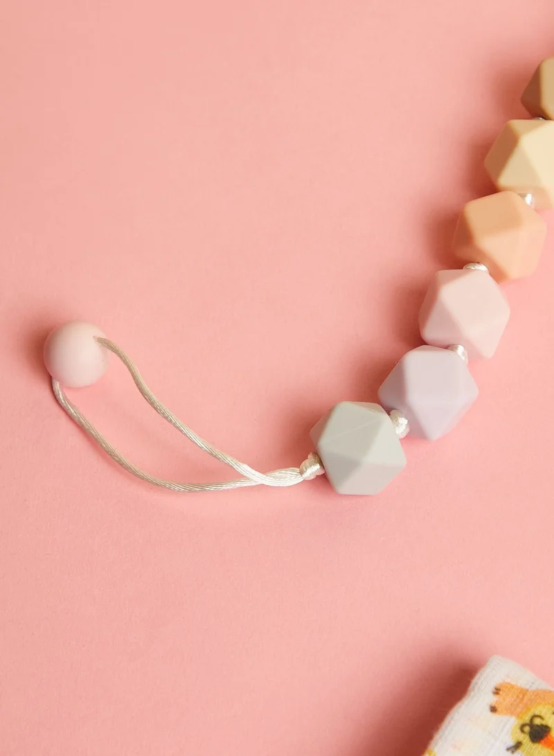 JoJo Maman Bebe Pink Silicone Soother Clip