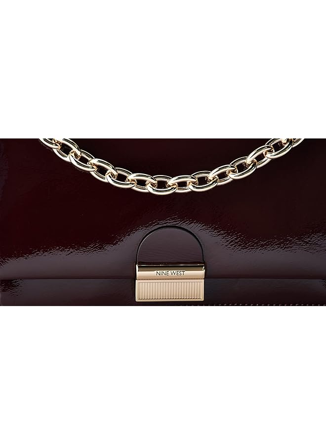 ناين ويست حقيبة كاثي كروس بودي ذات غطاء منسوج بلون ميرلو - Image 4