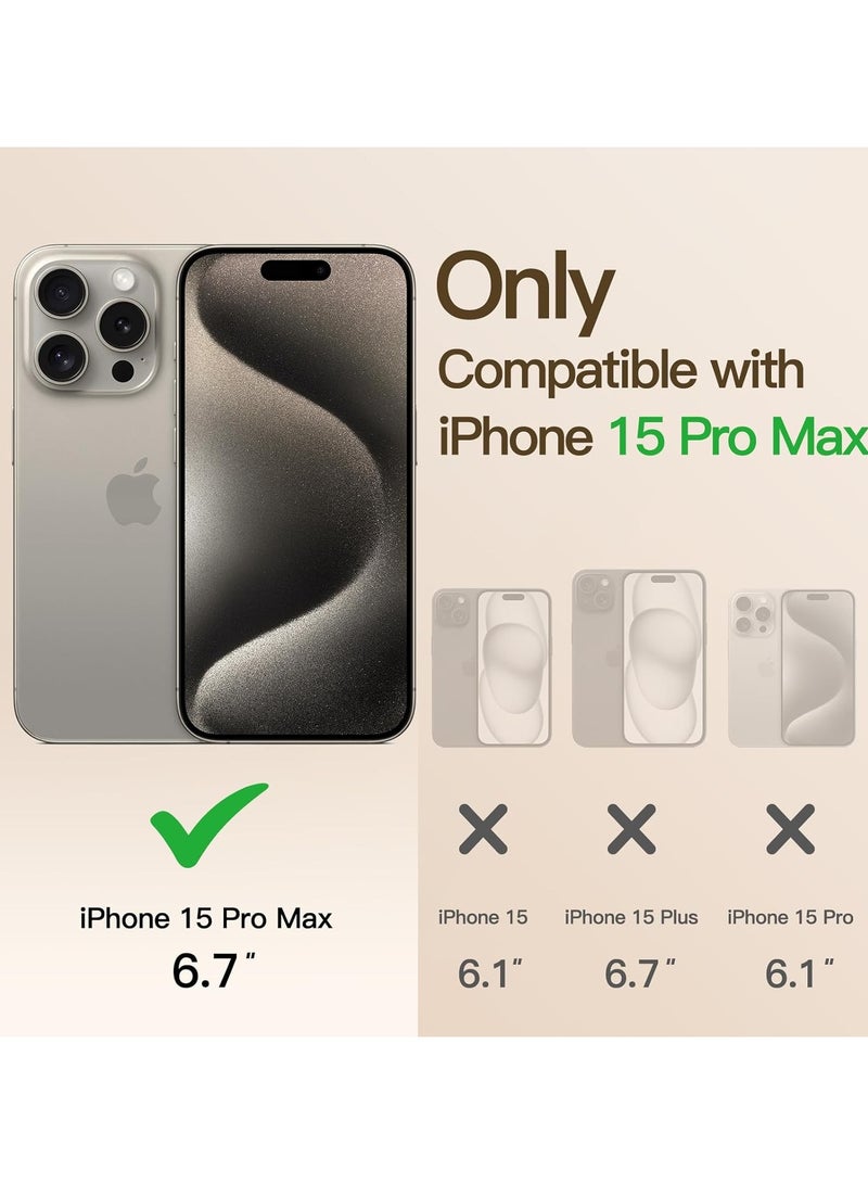 Magnetic Clear Case for iPhone 15 Pro Max 6.7-Inch, Camera Lens Full Protection, Soft TPU Phone Cover, Compatible with MagSafe Wireless Charging, Shockproof TPU Phone Cover (Gold) - Image 2