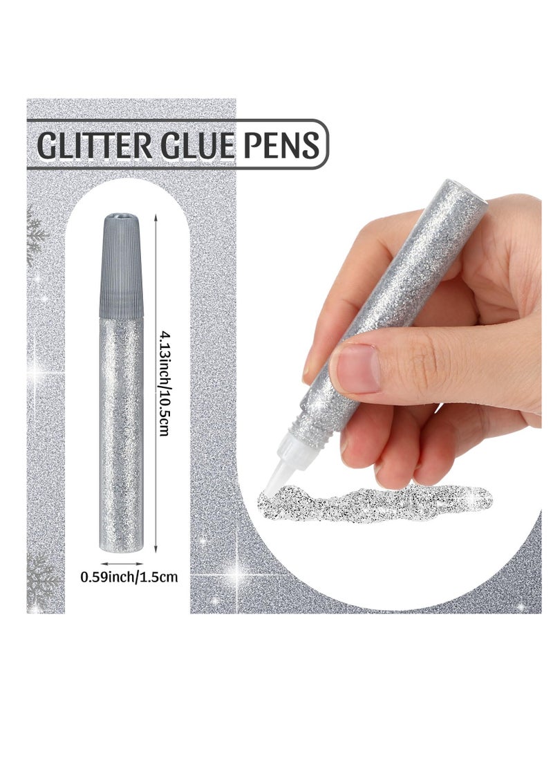 Generic - 30 Pcs Washable Glitter Glue Pens for Kids DIY Arts and Crafts Projects Scrapbooking and Holiday Card Decoration Silver - Image 1
