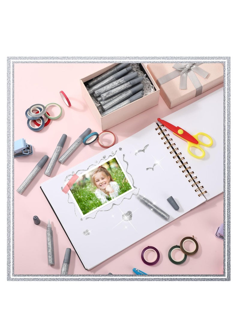 Generic - 30 Pcs Washable Glitter Glue Pens for Kids DIY Arts and Crafts Projects Scrapbooking and Holiday Card Decoration Silver - Image 1