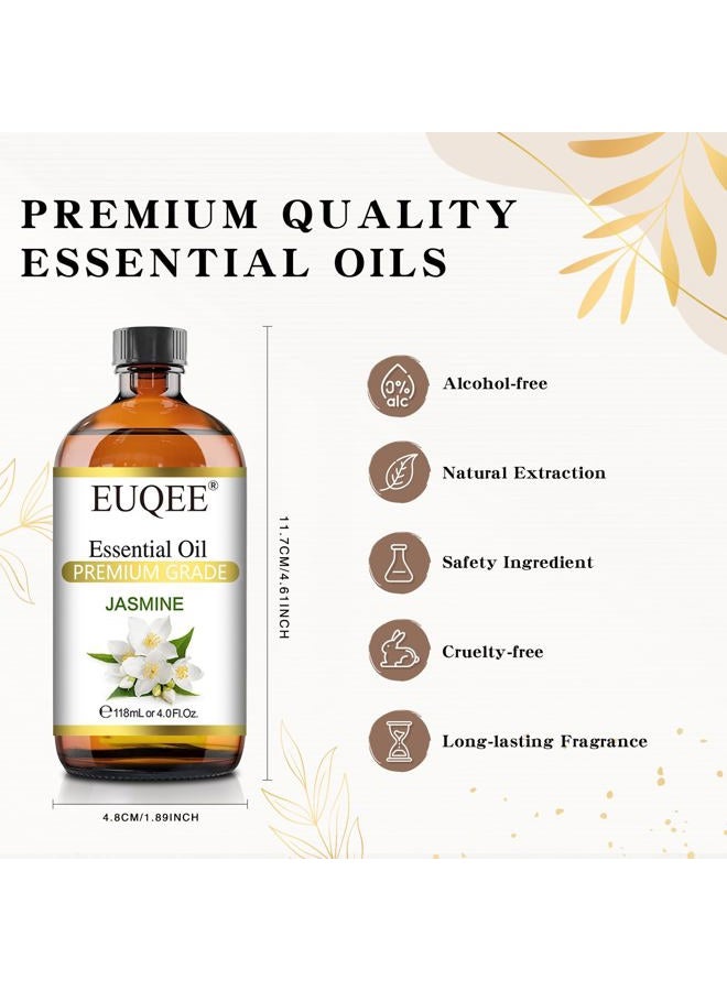 EUQEE Jasmine Essential Oil 118ml Premium Jasmine Oil for Aromatherapy, Diffuser, DIY Soap, Candle Making - 4Fl Oz - Image 5