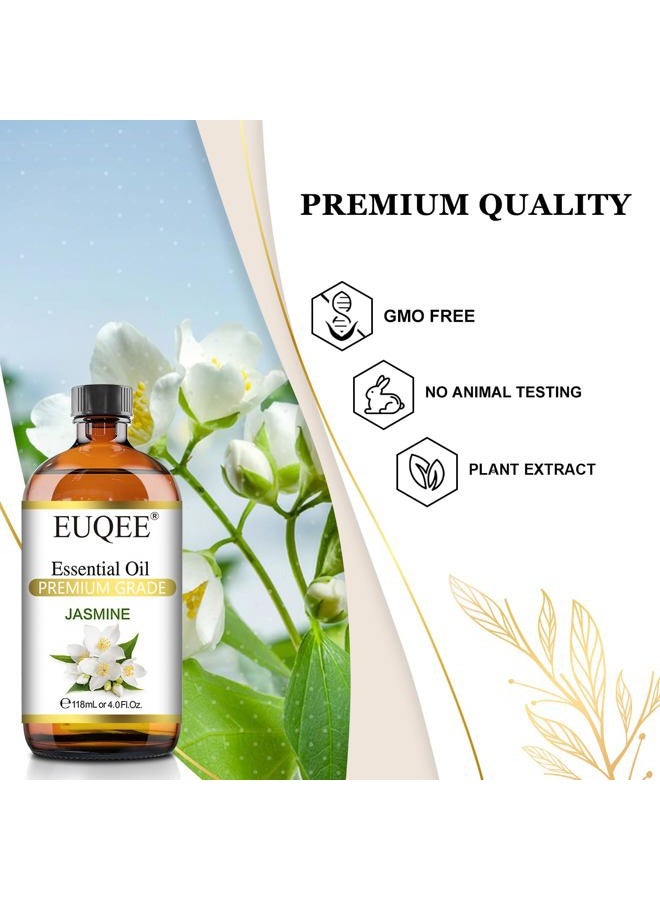 EUQEE Jasmine Essential Oil 118ml Premium Jasmine Oil for Aromatherapy, Diffuser, DIY Soap, Candle Making - 4Fl Oz - Image 3