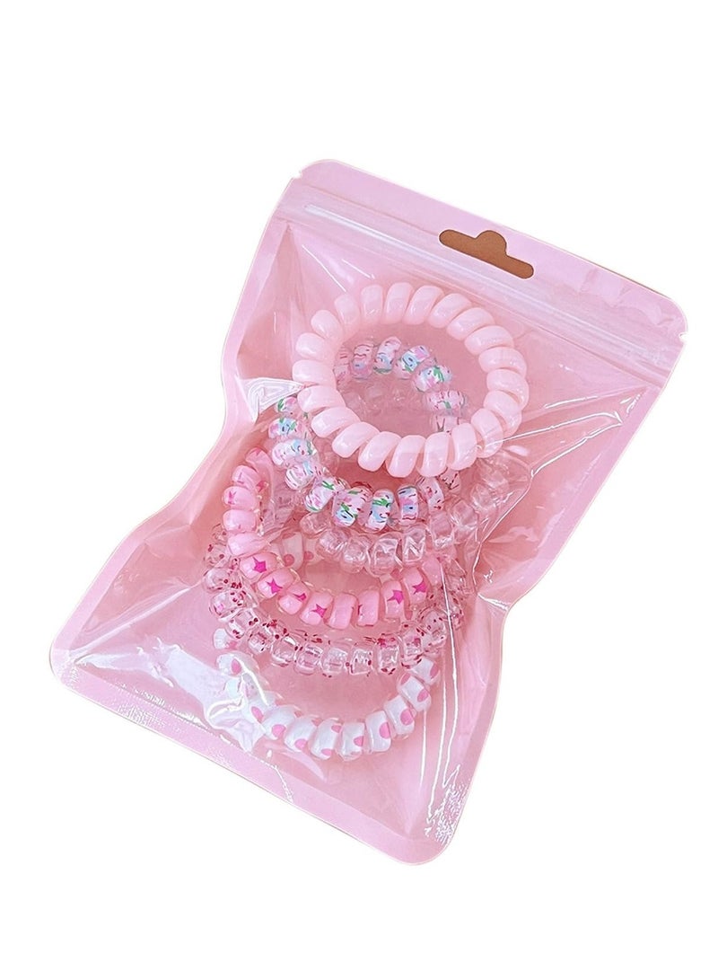 18 قطعة (عبوة من 3) ربطات شعر حلزونية لا أثر لها، شريط شعر مرن مع قبضة قوية، ربطات شعر ملفوفة ملونة، ربطات شعر مرنة لا أثر لها، ربطات شعر سلك الهاتف، للنساء والفتيات - Image 2