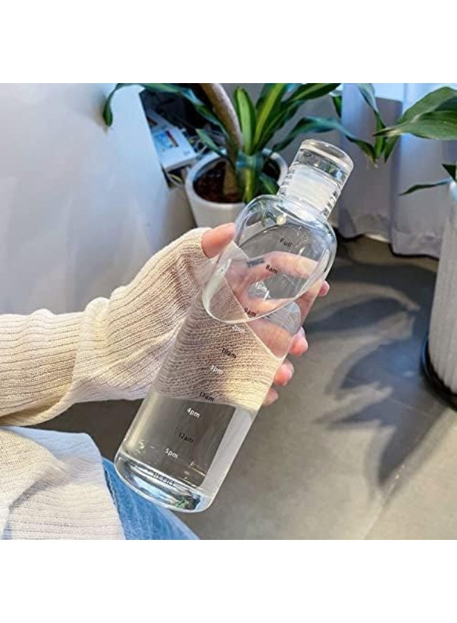Leak Proof Acrylic Water Bottle with Time Marker, Multi Color - Image 1
