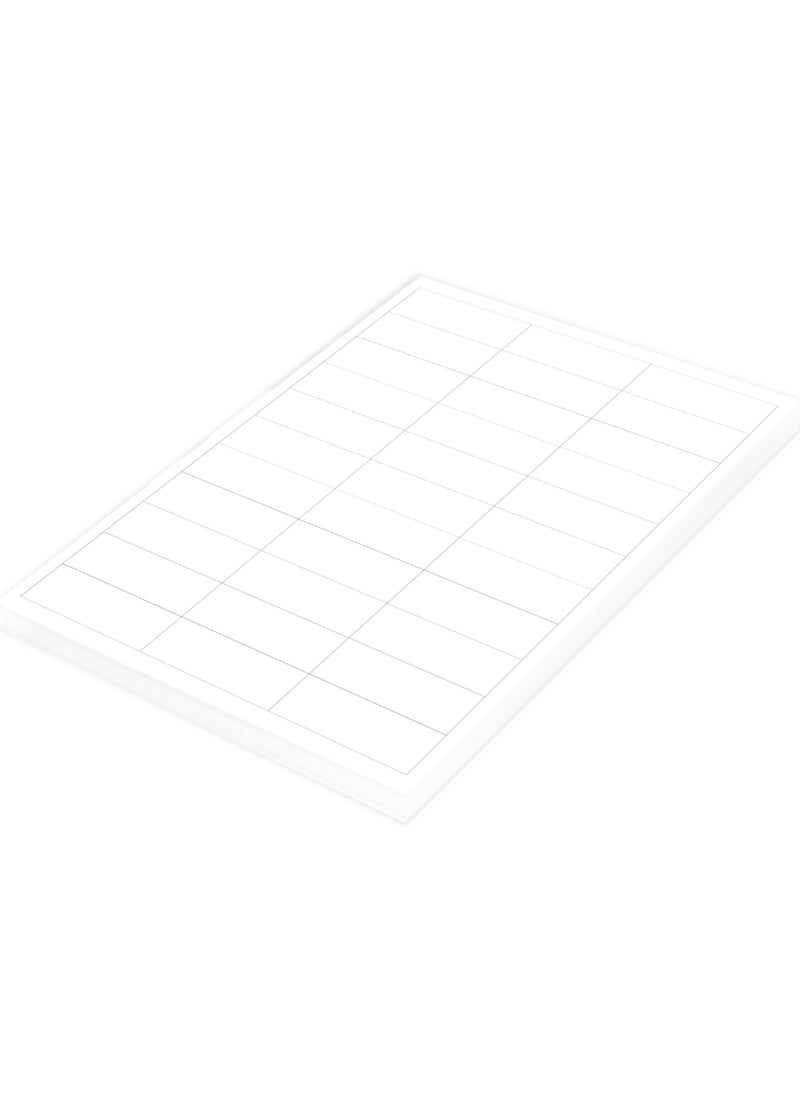 FIS - FIS Multipurpose Laser Labels, Colour White, Size 66X25.4MM (33 Stickers x 100 Sheet)  3300 Labels, Size : A4 (21X29.7 CM) , Pack of 100 Sheets -FSLA33-1-100 - Image 1