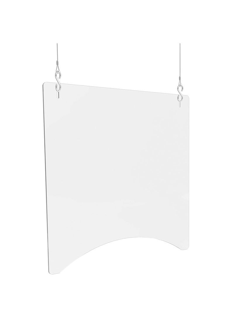 Deflecto Deflecto Hanging Safety Barrier Square with 2 Holes 24 x 24 Clear 316 Acrylic Protective Plexiglass 