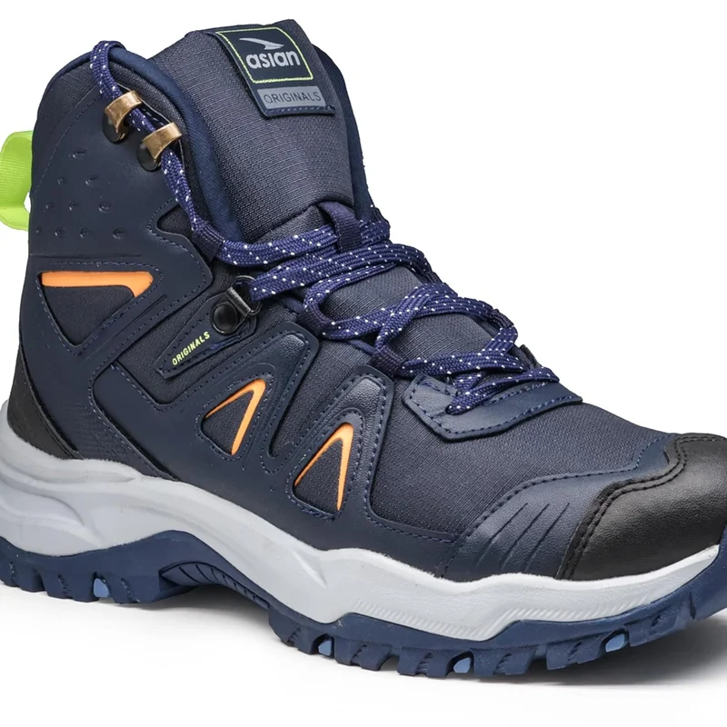 Asian Navy Orange Trekking Shoes for Men and Boys