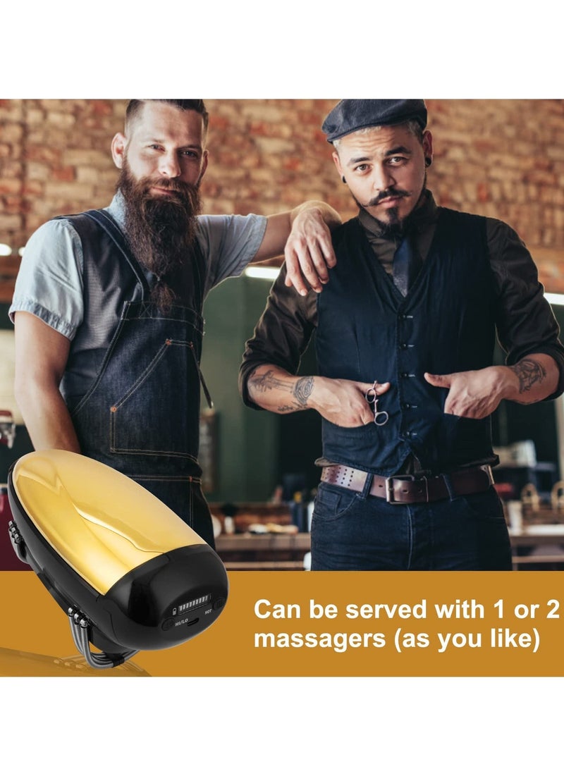 Handheld Heat Massager, Cordless USB Charge Vibration Neck/Legs/Hand Massage, 2 Massage Nodes，1 Hot Button - Image 4