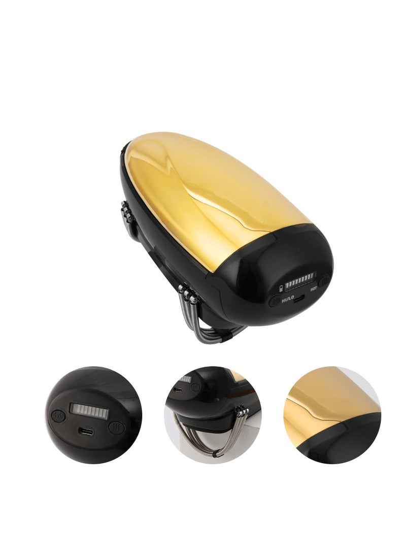 Handheld Heat Massager, Cordless USB Charge Vibration Neck/Legs/Hand Massage, 2 Massage Nodes，1 Hot Button - Image 3