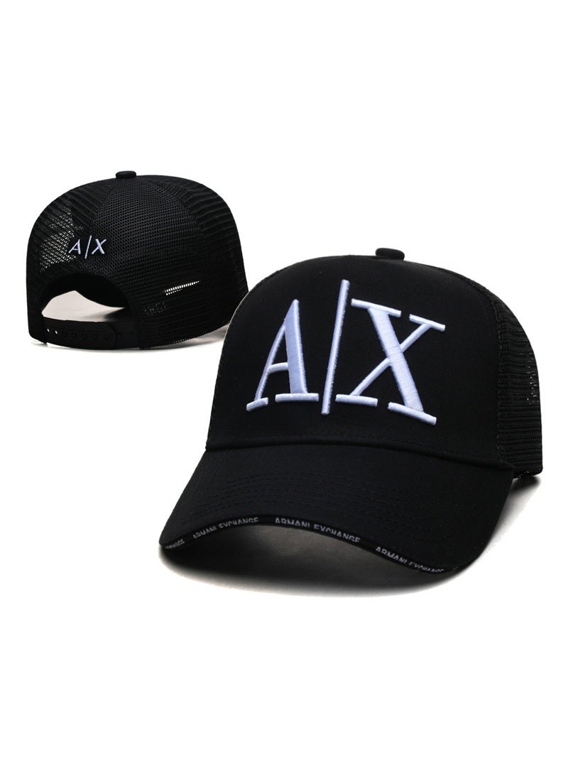 A|X  Black Baseball Cap - Mesh Breathable Style Fashion Sunshade Mesh Cap