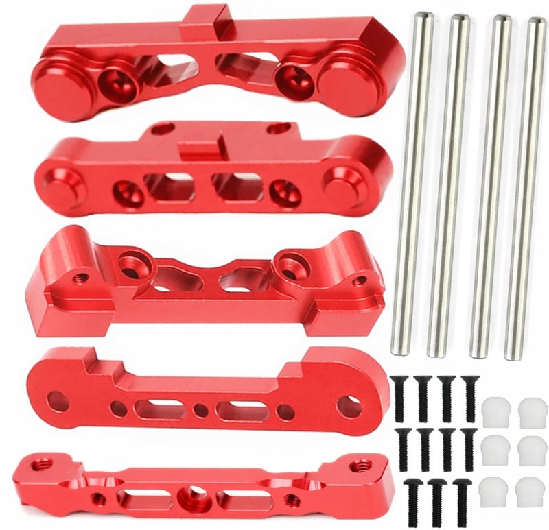 UURCSKY Aluminum Front Rear Suspension Arm Mount for Arrma 18 kratonOutcastTyphon 6s 17 FelonyInfraction 6s Upgrade PartRed - Image 3