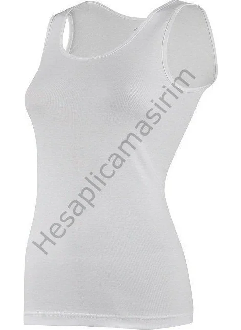 Goldoremi̇ Star 2028 Battal Wide Strap Piping Ribbed Women's Undershirt