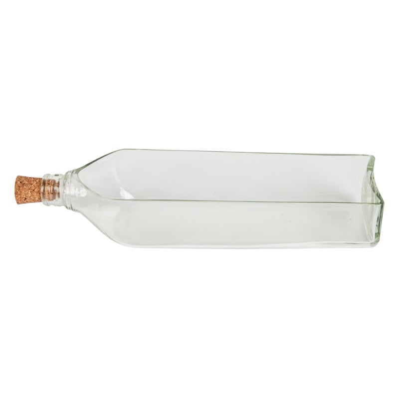 Lotus Bottle Art LOTUS Bottle Art Upcycled Jhonnie Walker Serving Platter with Cork | Eco-Friendly Serving Platter Recycled Out of Original Whisky Bottle | (Black Label)  - Image 2