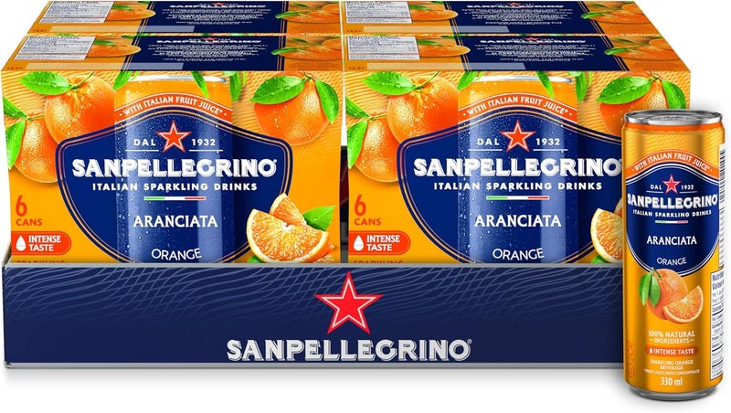 Sanpellegrino San Pellegrino Aranciata Sparkling Drink - 24 Cans - Image 1