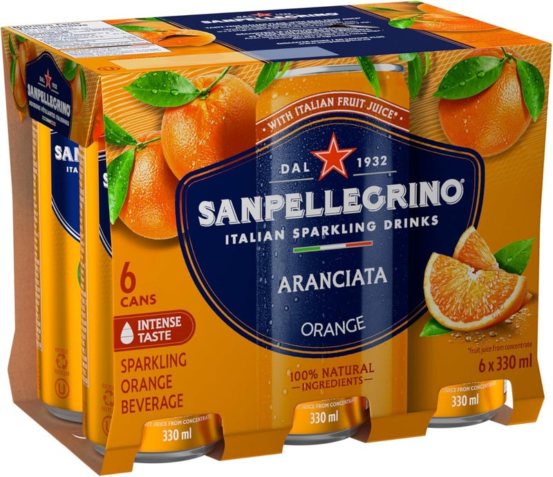 Sanpellegrino San Pellegrino Aranciata Sparkling Drink - 24 Cans - Image 5