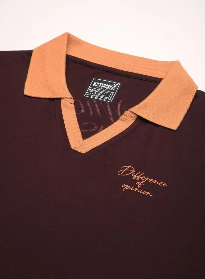 ديفيرينس أوف أوبينيون تيشيرت بولو مطبع بقصة مريحة للرجال