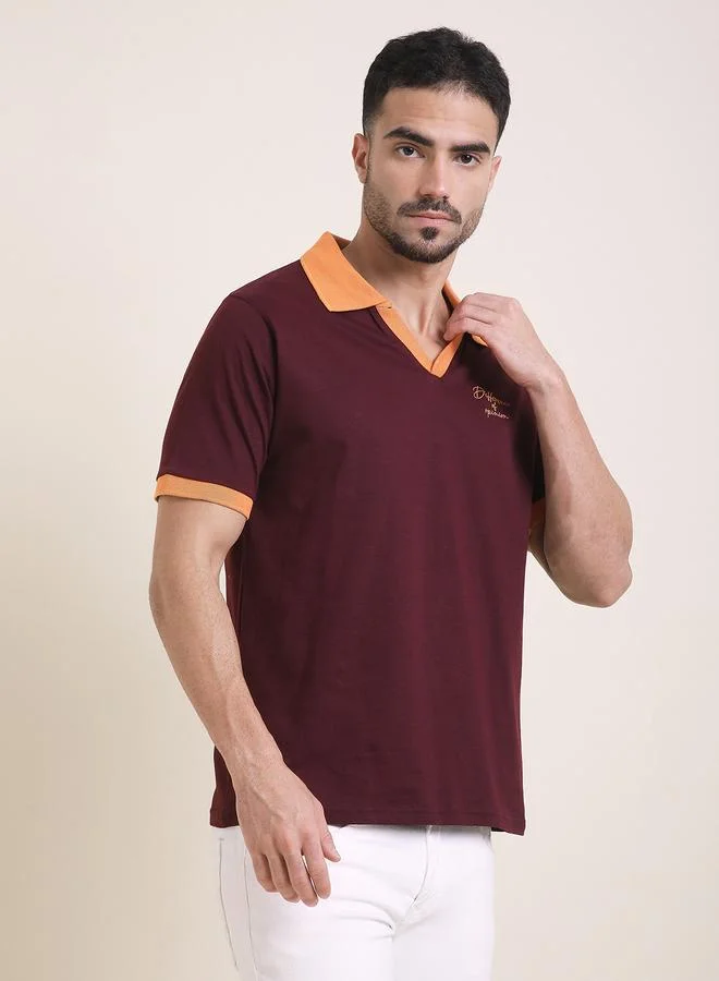 Difference of Opinion Men Relaxed Fit Printed Polo