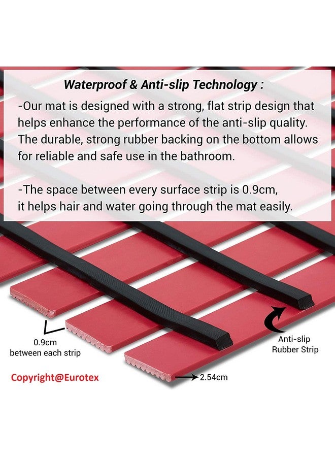 Eurotex Shower Mat Anti Slip for Shower, Kitchen, Wet Area, Laundry Room Indoor Outdoor, Non Skid (Burgandy, 61cm x 45cm) - Image 4