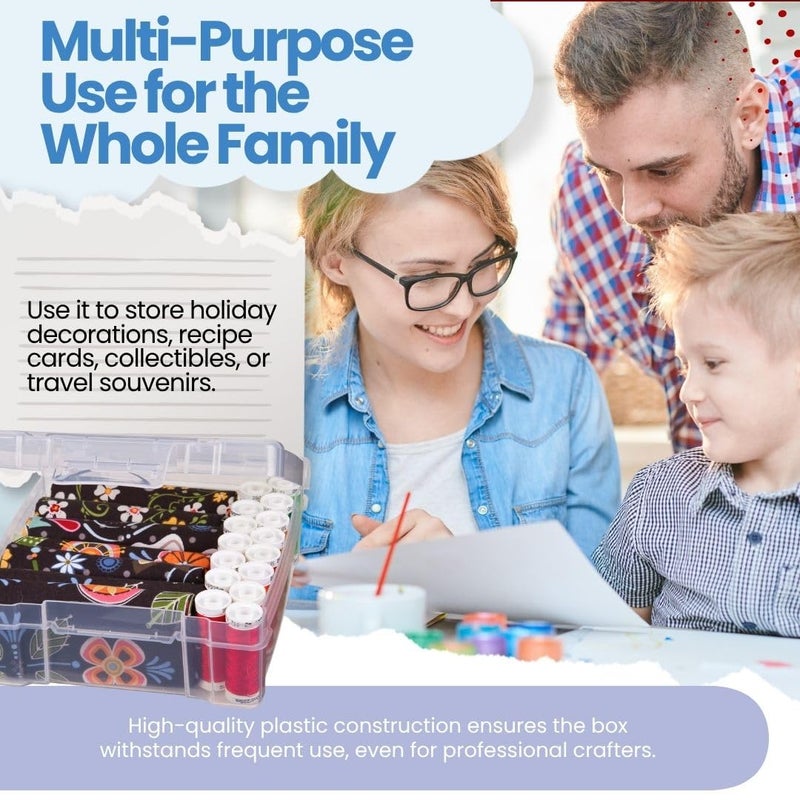 ArtBin 6913AB-2 Portable Art & Craft Organizer with Handle | 4-Piece Craft Storage Containers Set - Scrapbook Boxes | Durable Art Supply Storage Organizer for Crafting (2 pcs 12x12 + 2 pcs 6x6) - Image 5