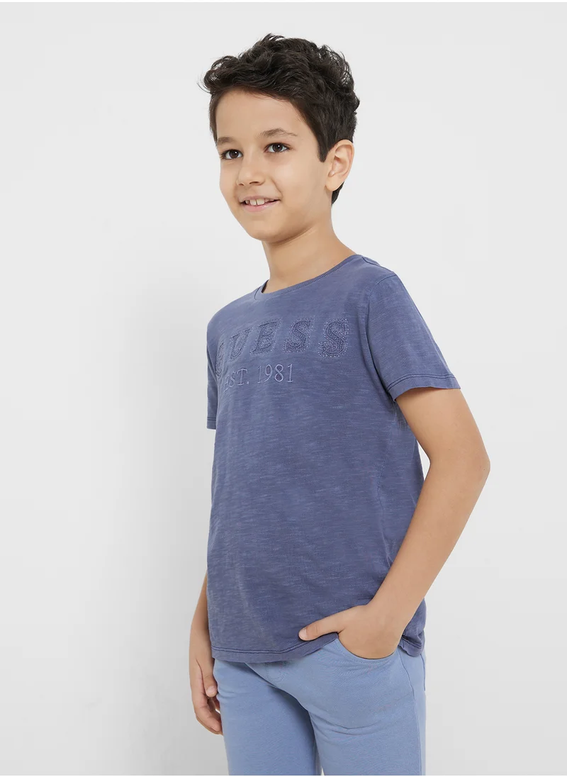 جس Kids Logo Printed T-Shirt