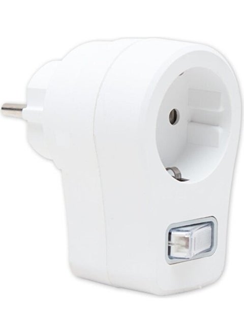 16816 Single White Switch Surge Protected Socket 10A 2500W