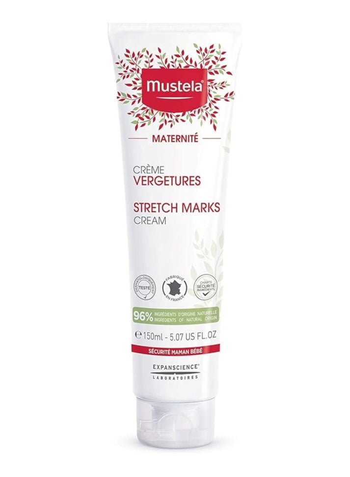Mustela Maternity Stretch Marks Cream for Pregnancy - Natural Skincare Massage Moisturizer with Natural Avocado, Maracuja & Shea Butter - Lightly Fragranced or Fragrance Free - 150ml - Image 3