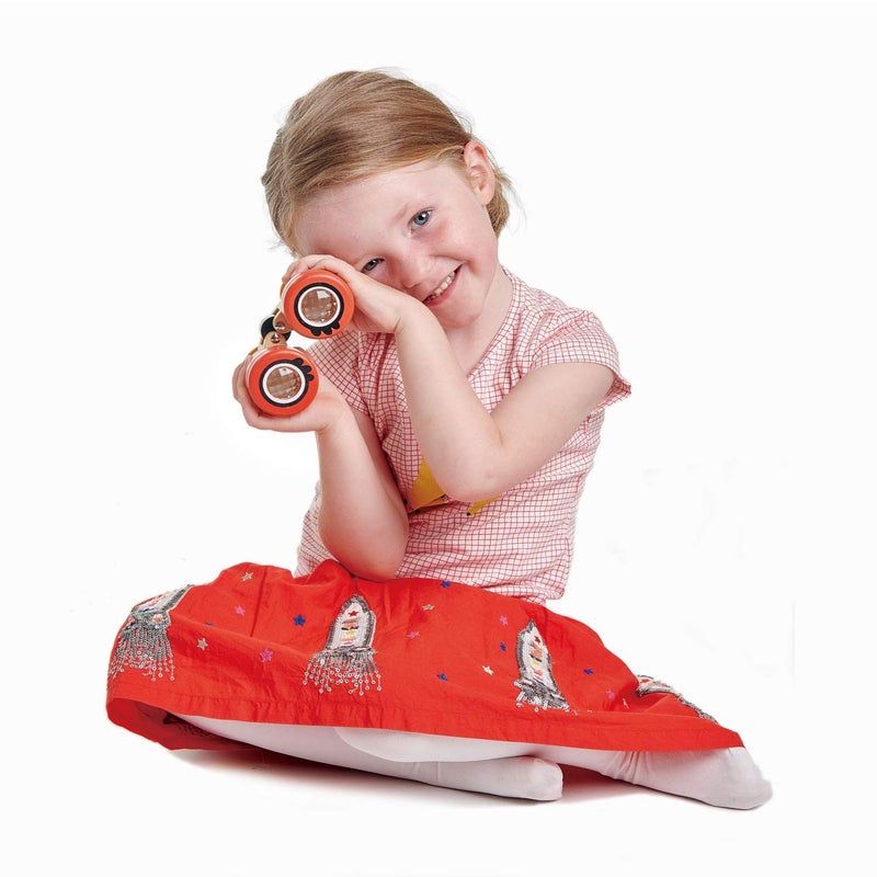 Tender Leaf Toys - Safari Binoculars - Solid Wood Binoculars with Kaleidoscope Lenses for Kids 3+ - Image 2