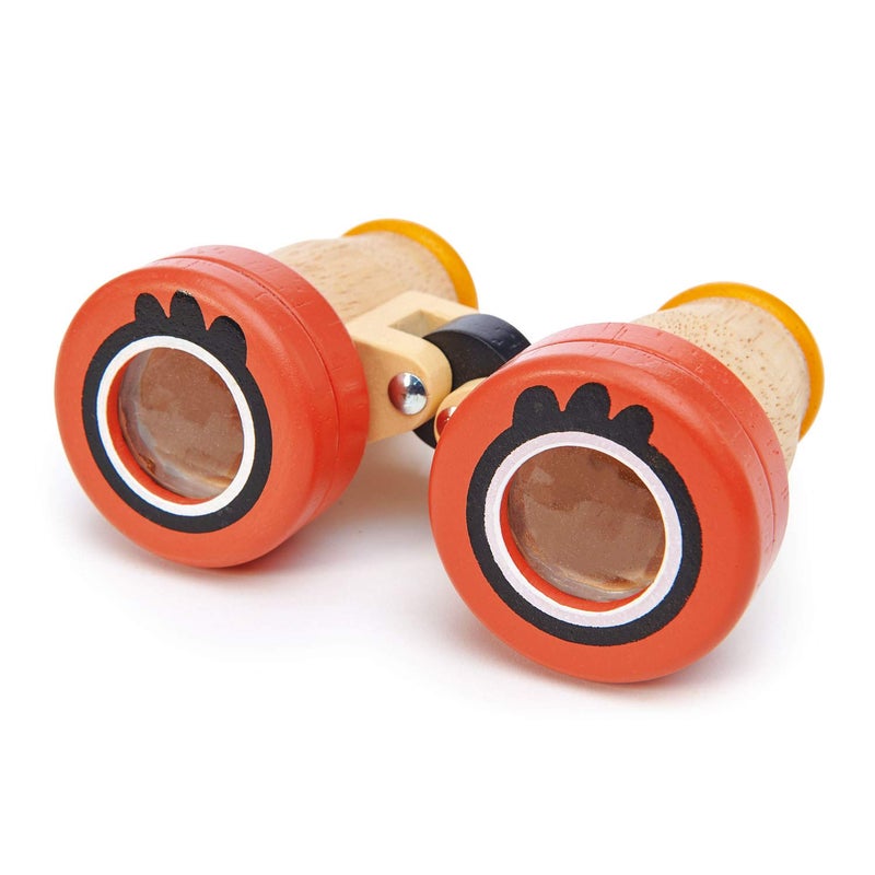 Tender Leaf Toys - Safari Binoculars - Solid Wood Binoculars with Kaleidoscope Lenses for Kids 3+ - Image 1