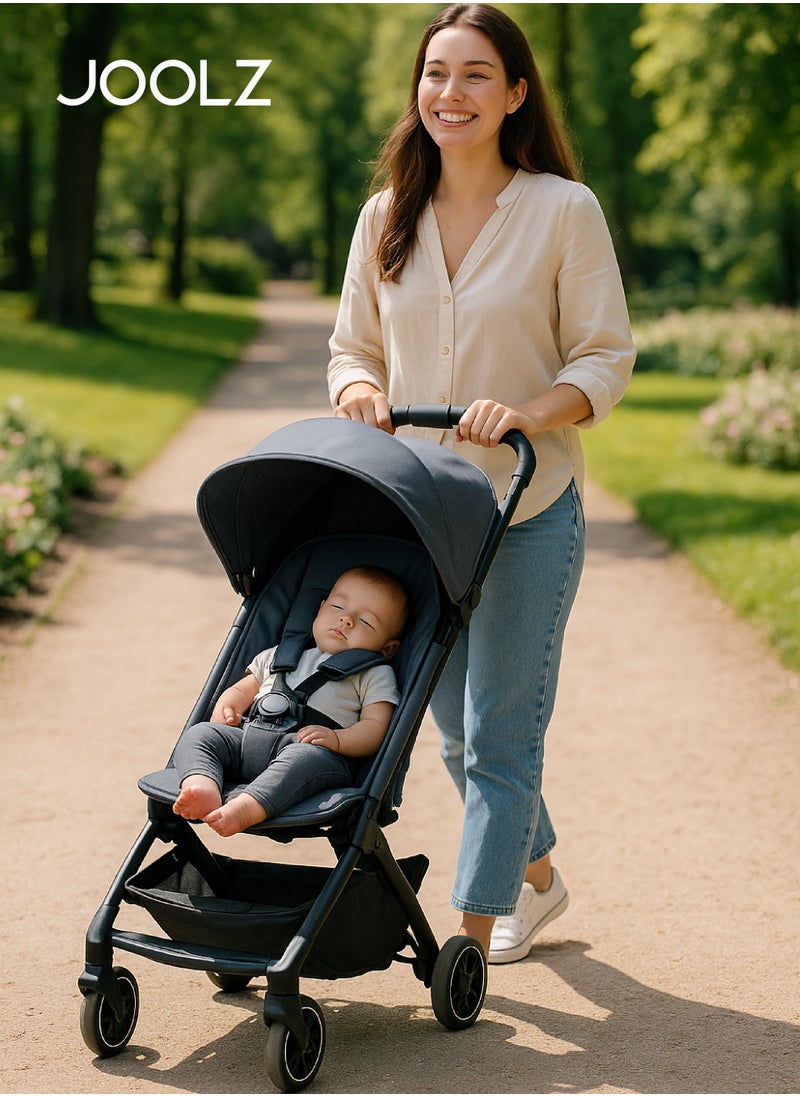 JOOLZ - AER+ Lightweight Compact Travel Stroller – One-Hand Quick Fold, XXL Sun Hood, Adjustable Recline, Ultra Durable, Comfortable & Travel-Friendly – Supports Up to 50 lbs – Stone Grey - Image 1