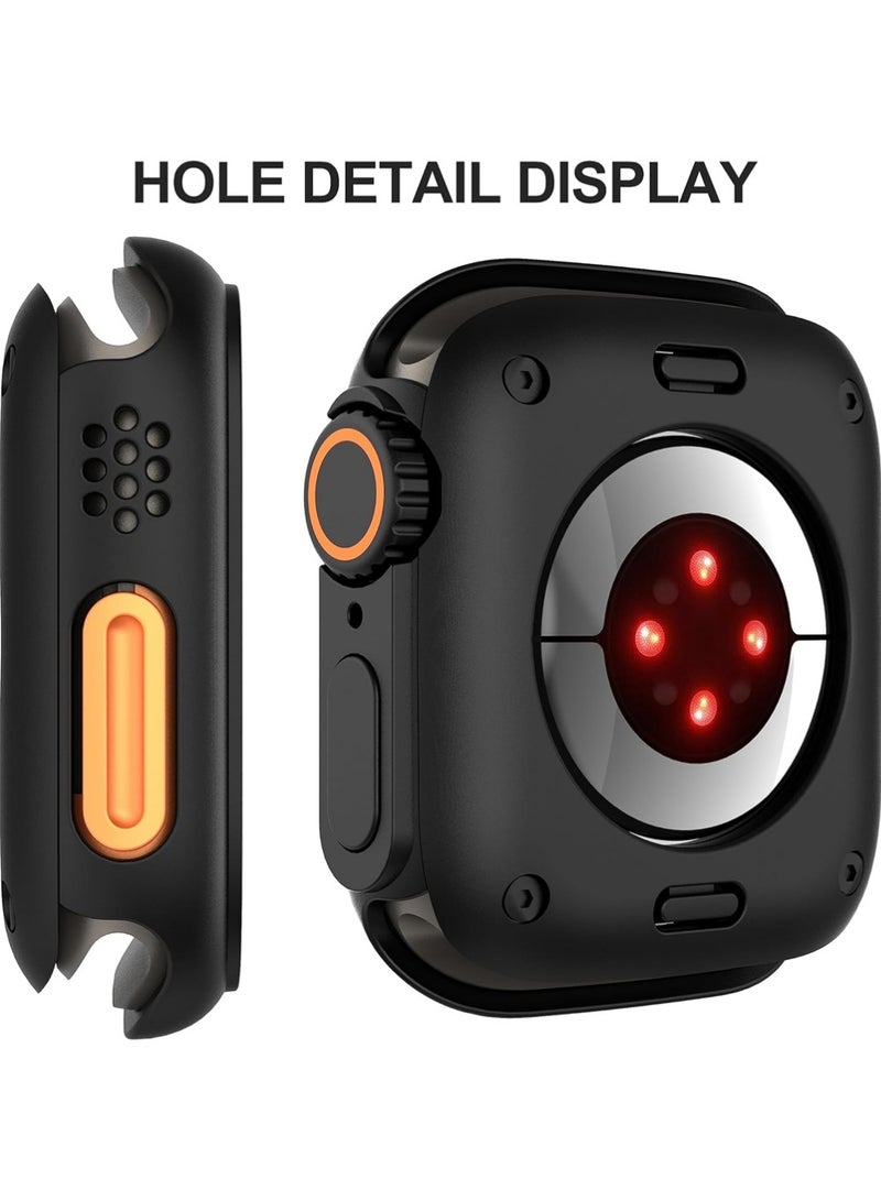 X-level 3PCS Compatible with Apple Watch Series 10/11 46mm Hard Case with Tempered Glass Screen Protector, [Looks Like iWatch Ultra] Unique Design Hard PC Waterproof Case Cover, Bumper Full Coverage Accessories for iWatch 10 11 46mm - Image 2