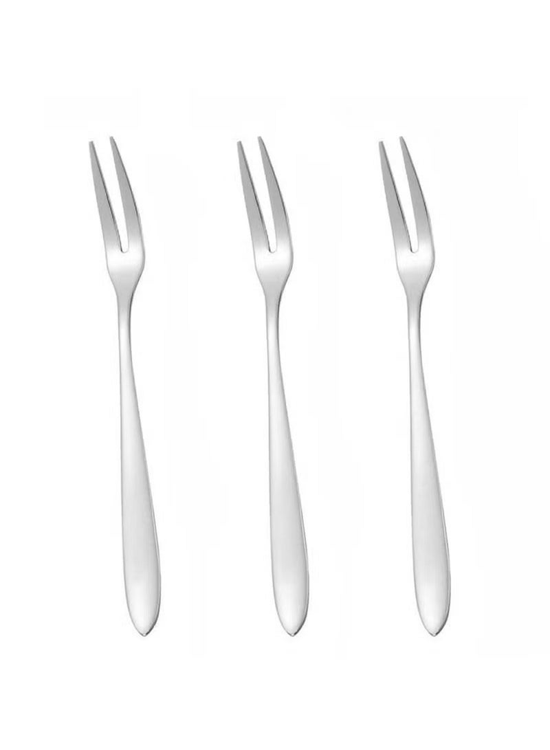 Huitich 3-Piece Mini Stainless Steel Dessert Fork Set – 13.3 cm, Lightweight & Durable - Image 1