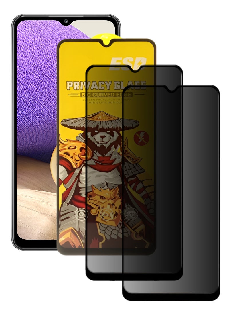 ESD 2 Pieces Tempered Dustproof Privacy Glass Screen Protector Compatible For Samsung Galaxy A32 5G - Image 1