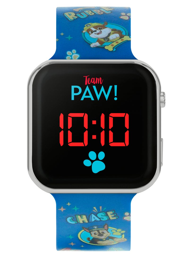 PAW PATROL Nickelodeon Paw Patrol Blue Strap LED Boys Watch - PAW4354  - Image 1