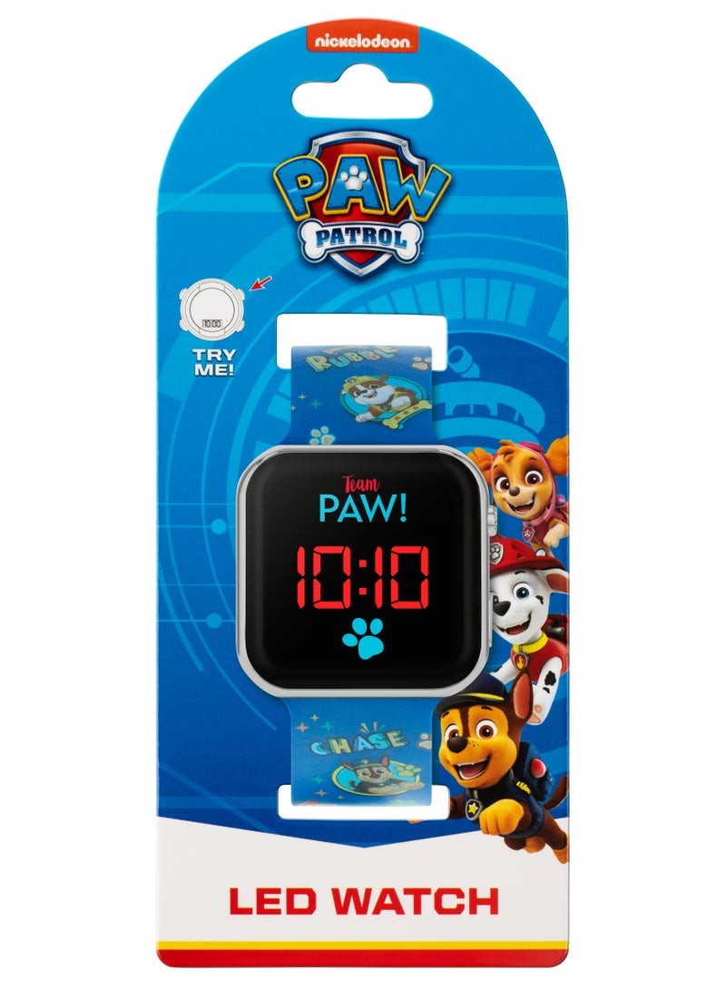 PAW PATROL Nickelodeon Paw Patrol Blue Strap LED Boys Watch - PAW4354  - Image 5