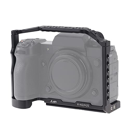 FocusFoto Camera Cage Video Filmmaking Stabilizer Rig Aluminium Alloy Extension Frame with Cold Shoe and 1/4" 3/8" Screw Mouting for Fujifilm X-H2/X-H2S Camera - Image 1