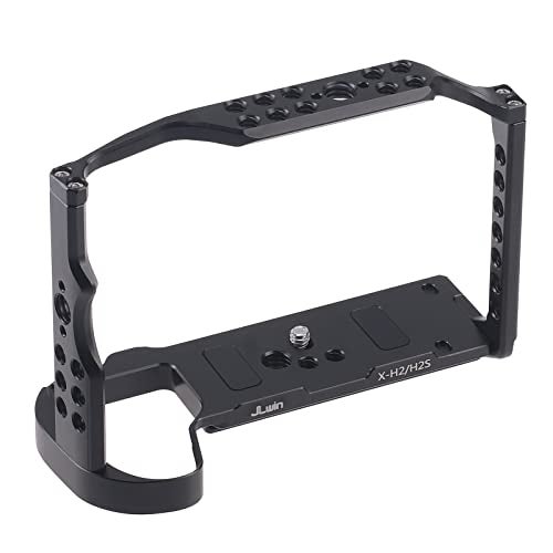 FocusFoto Camera Cage Video Filmmaking Stabilizer Rig Aluminium Alloy Extension Frame with Cold Shoe and 1/4" 3/8" Screw Mouting for Fujifilm X-H2/X-H2S Camera - Image 2
