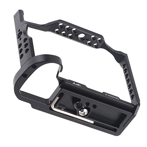 FocusFoto Camera Cage Video Filmmaking Stabilizer Rig Aluminium Alloy Extension Frame with Cold Shoe and 1/4" 3/8" Screw Mouting for Fujifilm X-H2/X-H2S Camera - Image 3