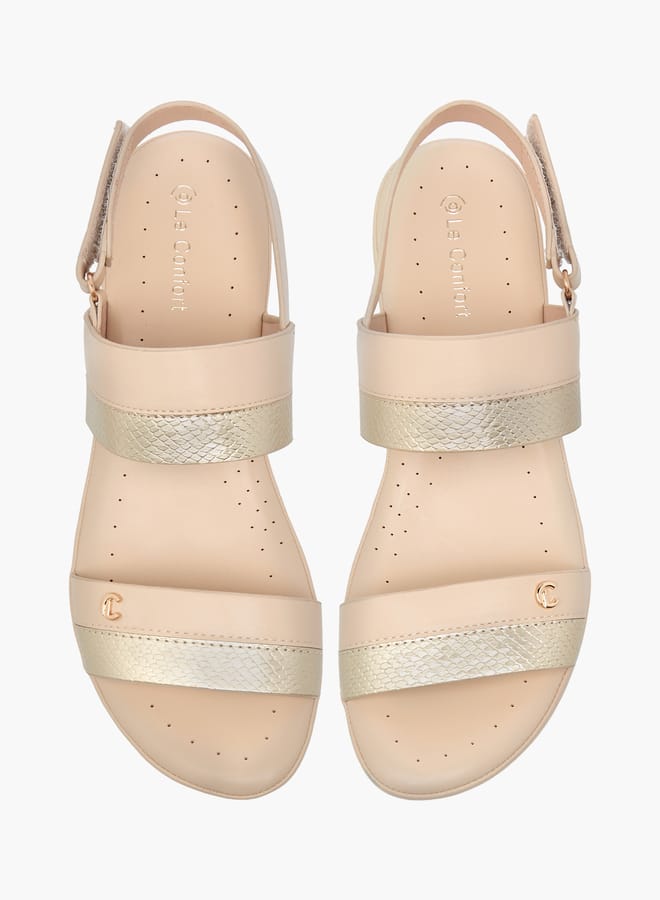 Le Confort Women Textured Strap Sandals with Buckle Closure - Image 2