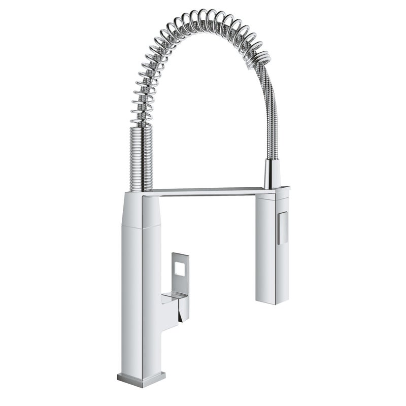 Grohe Eurocube High-Neck Pullout Kitchen Mixer Chrome - 31395000