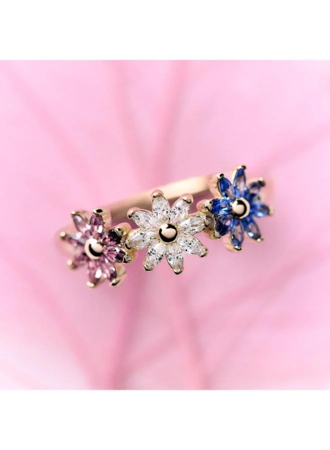 ROSATO Gaia Sterling Floral Ring