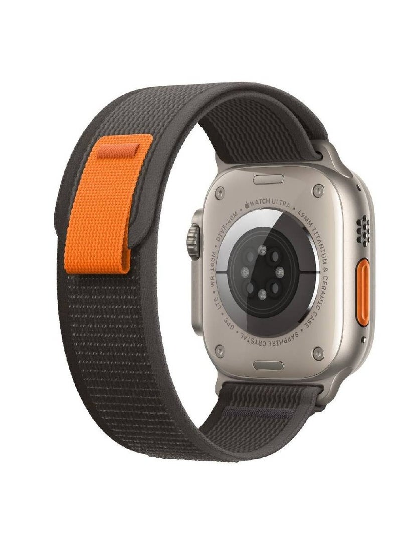 GENNEXT - Stainless Steel Metal Strap Milanese Loop Alloy Replacement For Apple Watch Ultra / Watch Ultra 2 49mm Black/Gray - Image 1