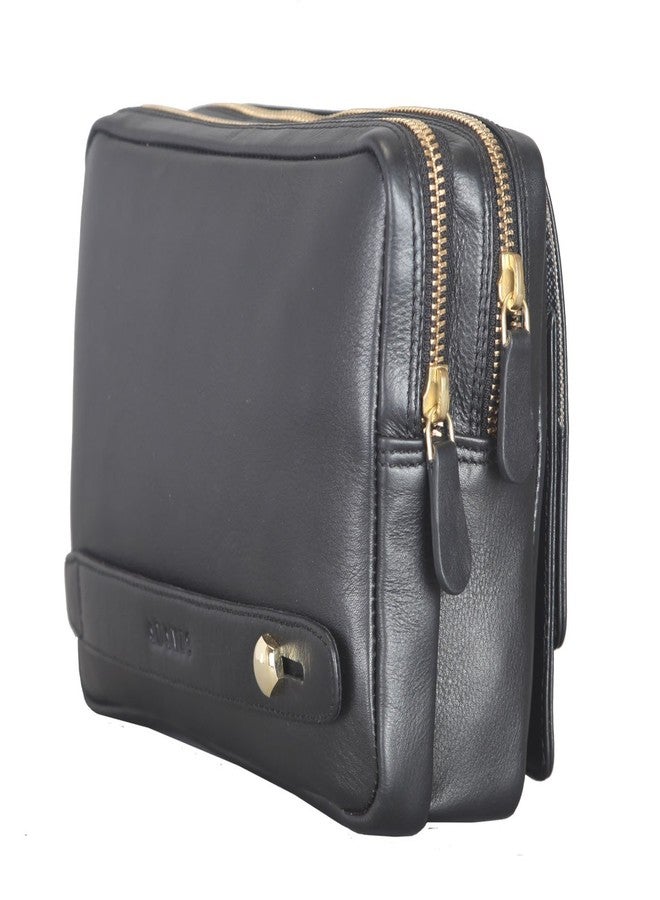 Adamis Multi Utility / Cash Leather Pouch P32 In Black - Image 4