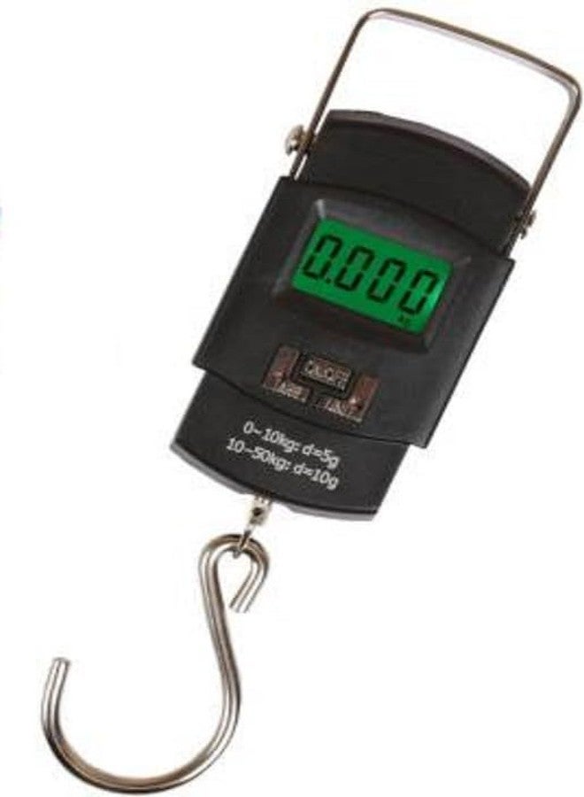 Weight Machine for Luggage, Wait Machine, Luggage Wighing Scale, Digital Weighing Scale, Bag Weighing Scale for Luggage, Electronic Portable Fishing Hook Type Digital LED Screen, 50 kg (Black) Vcx-455 - Image 1