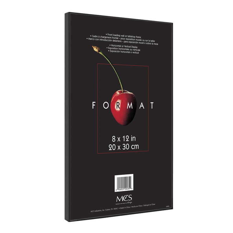 MCS Format 8x12 Picture Frame Black, Gallery Wall Vertical & Horizontal Wall Hanging Picture Frame for Photos & Art Prints (6-Pack) - Image 2