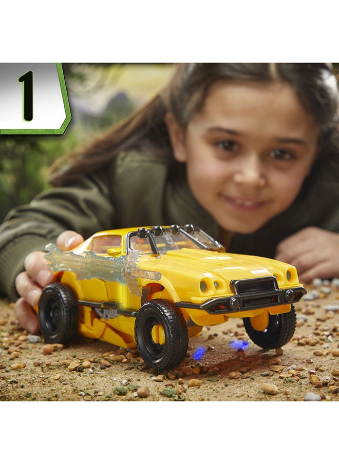 TRANSFORMERS - Rise of the Beasts Movie, Beast-Mode Bumblebee Converting Toy With Lights and Sounds, Ages 6 and up, 10-inch - Image 1
